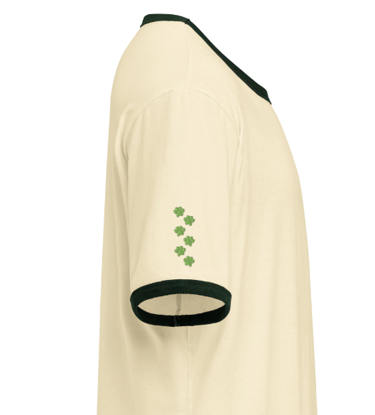 Lily Pad Embroidered Ringer Tee